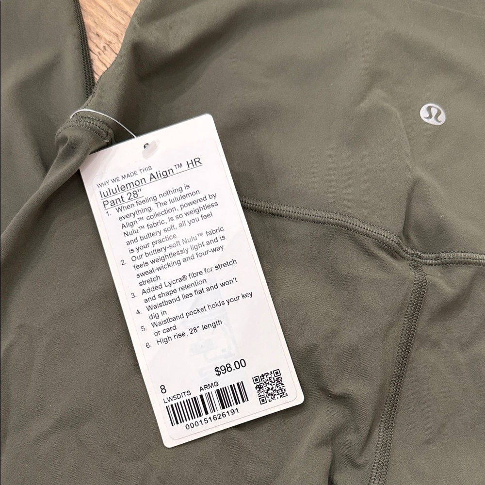 Lululemon Align High-Rise Pants in Olive - Picture 2 of 5